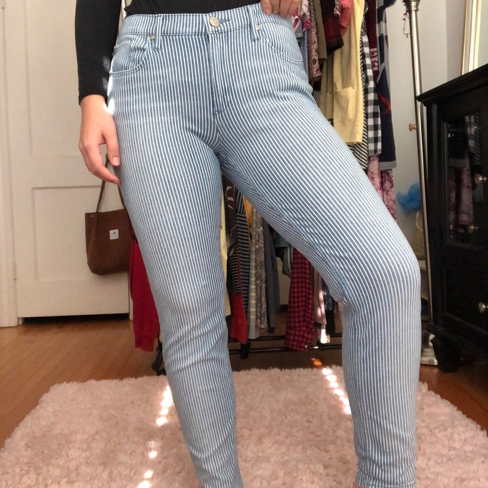 Vintage America striped stretchy jeans